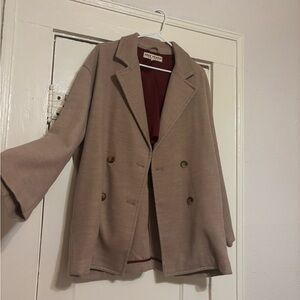 FP Beige Double-Breasted Blazer